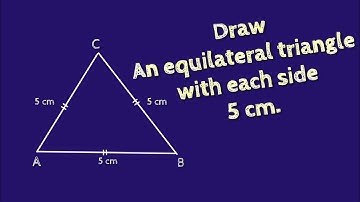 How to draw an equilateral triangle with side 5 cm. shsirclasses.