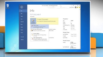 How to Remove Password Protection from Microsoft® Word 2013 document