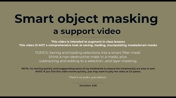 PHOTOSHOP -  Smart Object masking: Saved and Loaded selections, masking/layer masking and more...