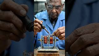 How to Make a Free Mini Generator Using 2 DC Motors ⚡ #generator #diypower #freeenergy #experiment