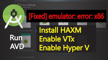 Android emulator error x86 emulation currently requires hardware acceleration!