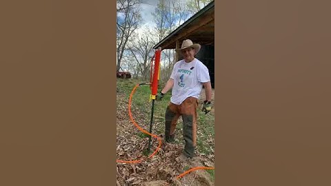 Kevin Grayson using Man Saver T Post Driver