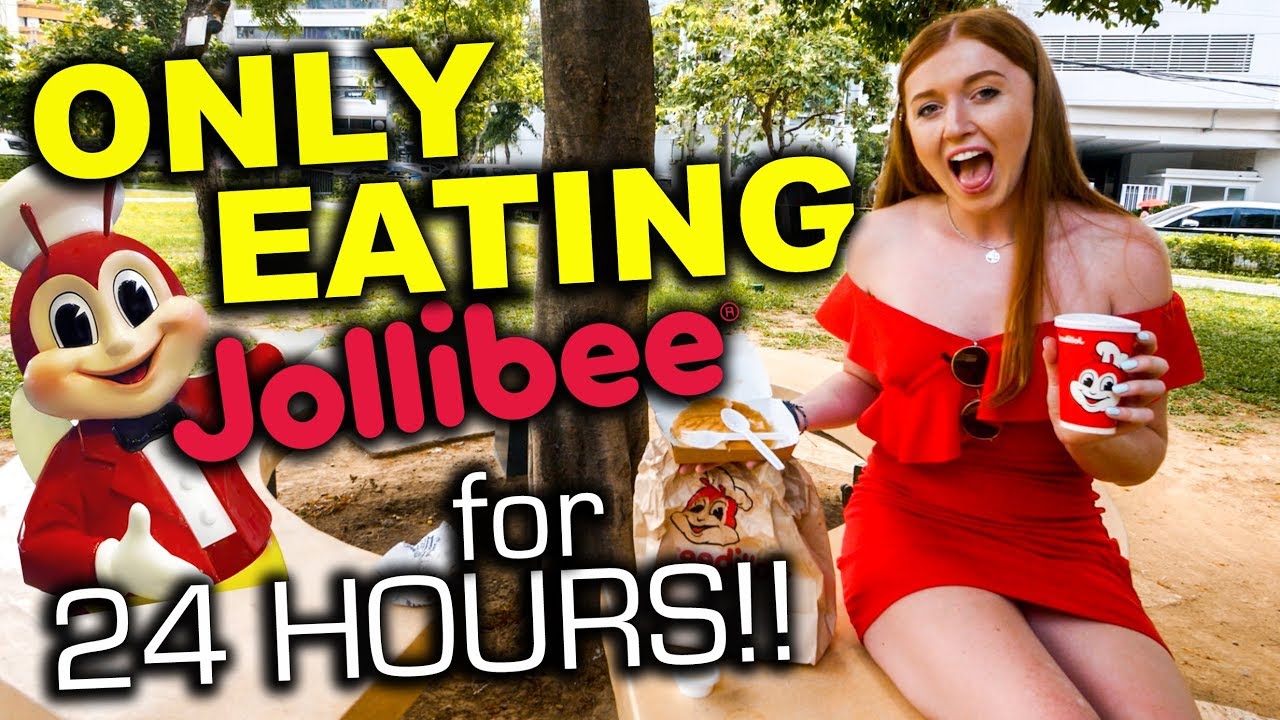Foreigners ONLY EAT JOLLIBEE for 24HOURS in Philippines!!