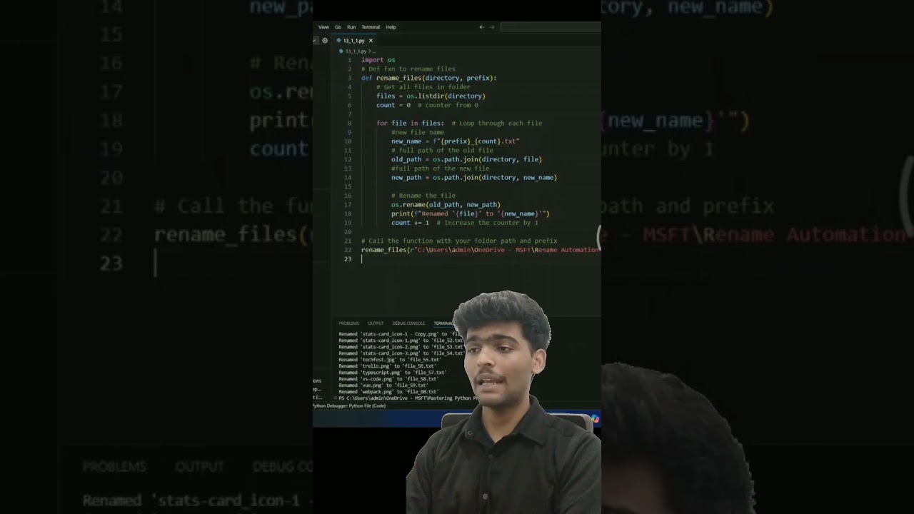 Day :87 How to rename multiple files fast using python 