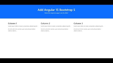 Add Bootstrap 5 in Angular 15 Working Video