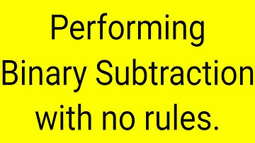 Performing Binary Subtraction Without Using Rules||1s and 2s complement subtraction||Geeks Tutorial