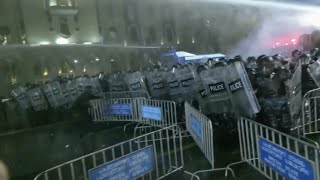 Georgian Police Clash With Protesters As Mass Protests Continue