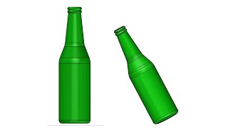 Wine bottle made in solidworks design software