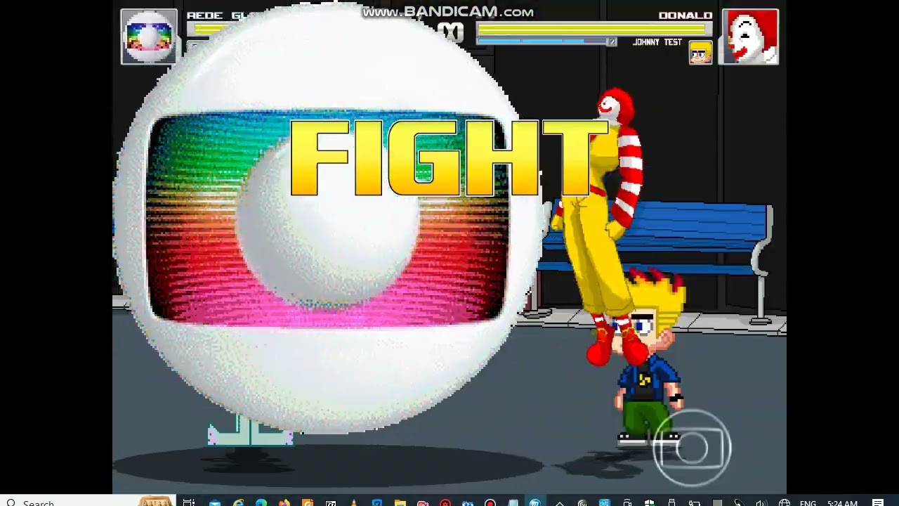MUGEN: Rede Globo (Me) & Squidward vs Ronald & Johnny Test