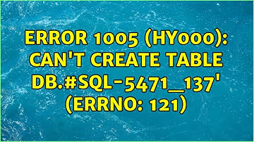 ERROR 1005 (HY000): Can