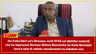 Iha Fulanabrl Diresaun Jerl Stae Sei Distribui Materil Ba Impresaun Kartaun Elitral Biometriku