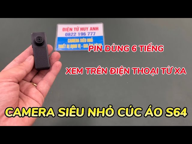 Camera Cúc Áo S64 Siêu Nhỏ Không Dây Mẫu Mới , Camera Mini Giấu Kín Xem Trực Tiếp Trên Điện Thoại