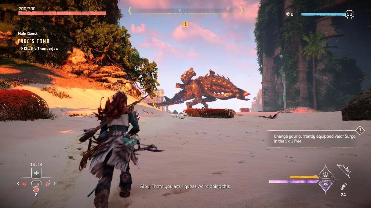 Horizon Forbidden West Ps5: Fighting an Apex ThunderJaw - YouTube