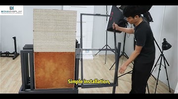 Small pull-out rotating display rack