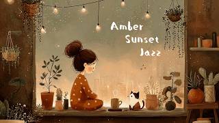 Amber night Jazz ☕✨️ Warm Jazz for Evening Calm | night time screenshot 4