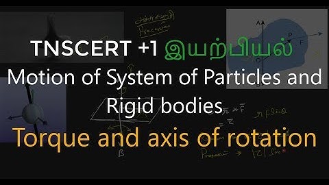 6.Physics | Motion of System of Particles and Rigid bodies | Torque and axis of rotation