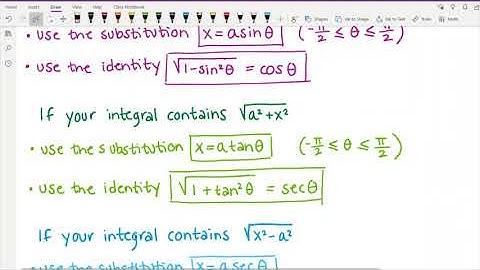152 Week 8 Video 2 (7.3: Trigonometric Substitution, Part 2)