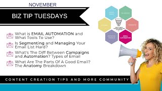 Celebrity Biz Tip Tuesday - Email 101: Segmentation, Tagging and Managing Your List Profile