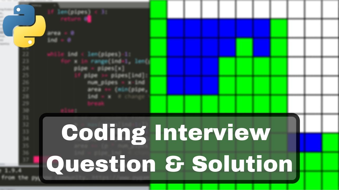 Coding Interview Question & Solution (Python) - Water Trapped Between ...