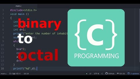 C programming : How to convert binary to octal