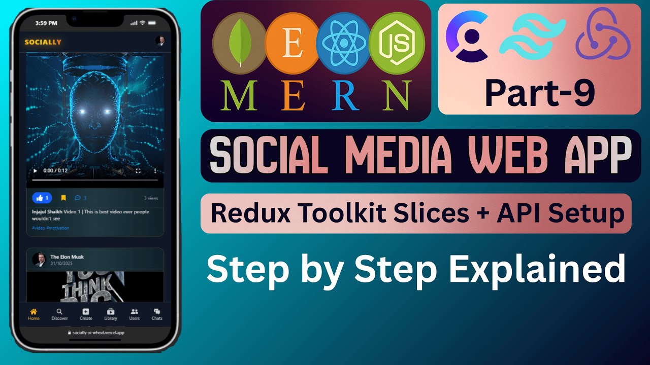 Frontend API & Redux Toolkit Slices | Full Social Media App with MERN ...