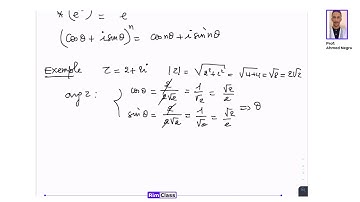 Nombres Complexes forme trigonometrique et exponentielle