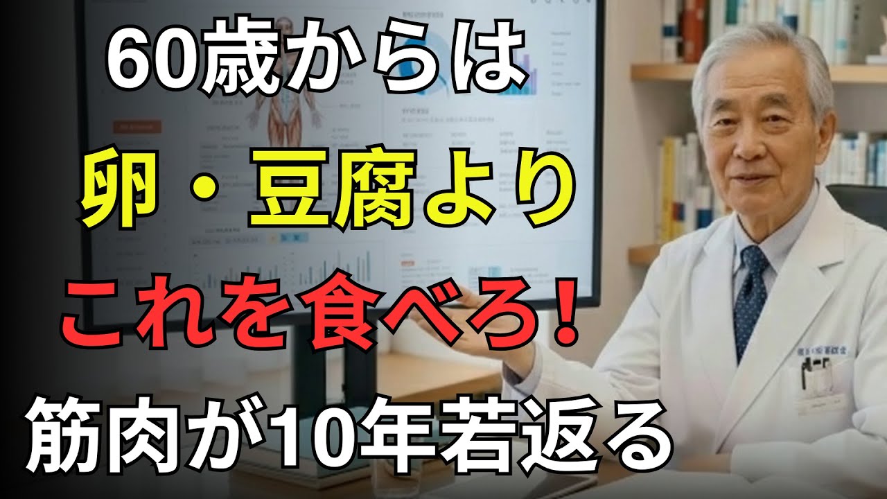 【医者メモ】60歳からは卵・豆腐では足りない筋肉が10年若返る最強タンパク質3選｜高齢者の健康