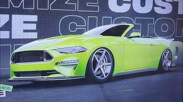 2019 Ford Mustang GT Convertible Customization in Need for Speed Unbound on PS5