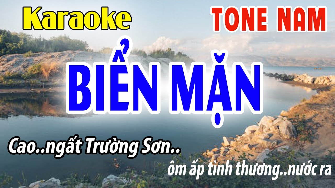 Karaoke Biển Mặn Tone Nam | Am | Đời Sống Và Âm Nhạc
