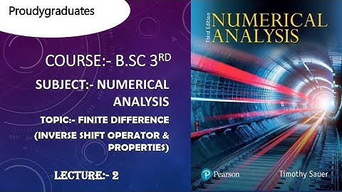 INVERSE SHIFT OPERATOR & PROPERTIES #SHIFTOPERATOR #numericalanalysis