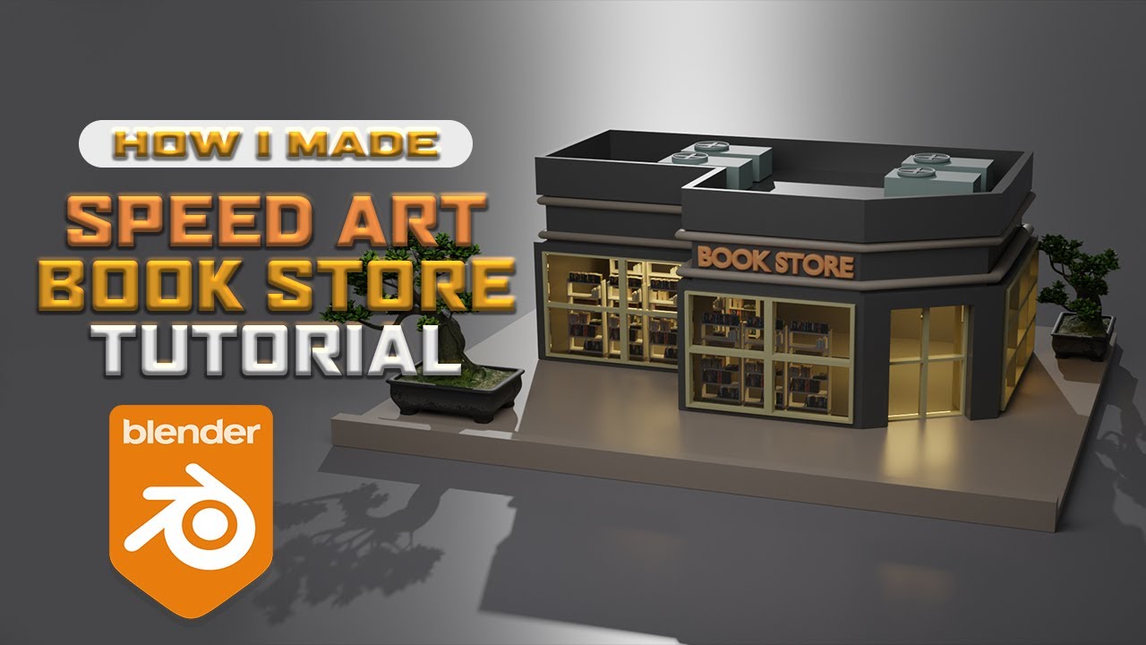 Book Store In Blender 3D Time Laps Tutorial - YouTube