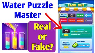 Water Puzzle Master app real or not screenshot 2