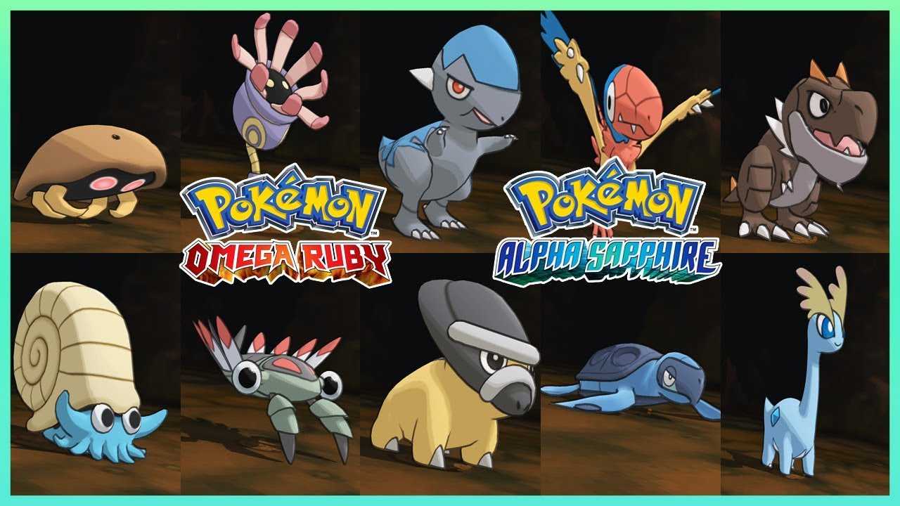 Pokemon OmegaRuby & AlphaSapphire All Fossil Pokemon Locations - YouTube