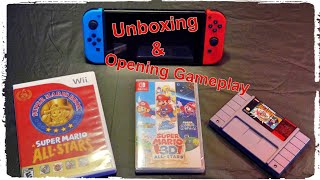 Super Mario 3D All Stars Nintendo Switch Unboxing and Opening Gameplay