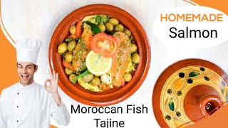 How to Cook a healthy Salmon Fish Tajine with the Moroccan Way l Moroccan Kitchen