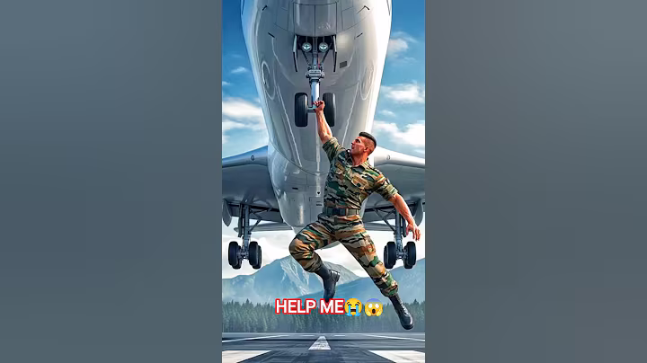 Soldier’s Insane Jump to Save the Plane🔥😭#army  #ai #shorts