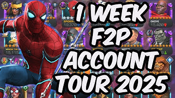 1 Week Free To Play Account Tour 2025 - 7 Star Roster + Valiant - Marvel Contest of Champions
