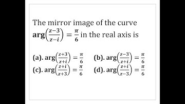 The mirror image of the curve arg((z-3)/(z-i))=π/6 in the real axis is.......
