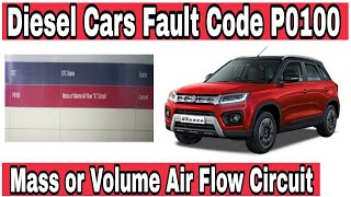 Engine Trouble Code P0100|Mass or Volume Air Flow Circuit||MIL Light Show on Meter|ALL Diesel Cars||