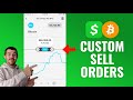 How to Set Bitcoin Custom Sell Order in Cash App - Stop Loss - Limit Order