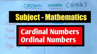 Cardinal and Ordinal Numbers | Worksheet on Ordinal Numbers |