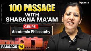 CAT RC Practice- 79 | 100 Passages with Shabana Ma'am | CAT VARC Playlist