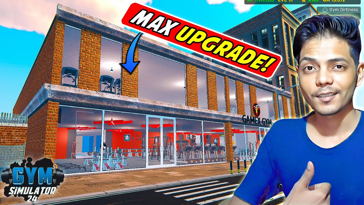 MAX UPGRADE MY GYM! - GYM SIMULATOR 24 - YouTube