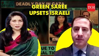 Israel Hamas War: TV Anchor's Saree Upsets Israeli Guest during a Live debate, here is what happened