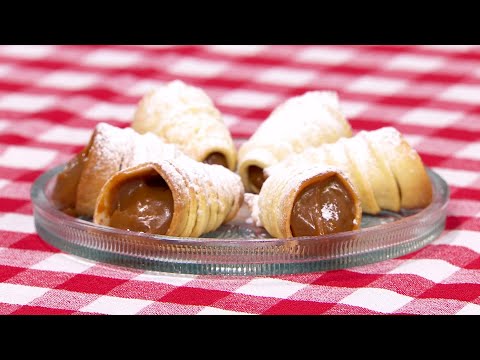 Cañoncitos de dulce de leche y coquitos