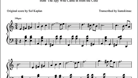 Piano Prelude by Sol Kaplan piano sheet music (The Spy Who Came in from the Cold)