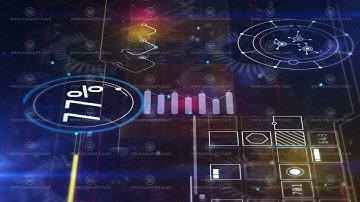 Colorful animation on the theme of bitcoin and crypto trading.