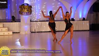 WSS19 - Kassandra Rekatsinas & Anastasiya Zhuravska Open Ladies Same Gender Couples Salsa 3rd Place