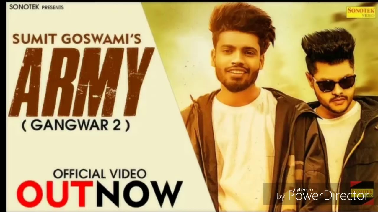 Ek army ka fan Ek bhole ka bhagat Army song Gangwar 2 Full lyrics song Sumit Goswami suni sh