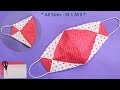 New 🔥 No Fog on Glasses - 3 Layer Face Mask Sewing Tutorial | How to Make Face Mask Cloth- All Sizes